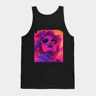 Retrofuturistic Babe Aviator 80s Tank Top